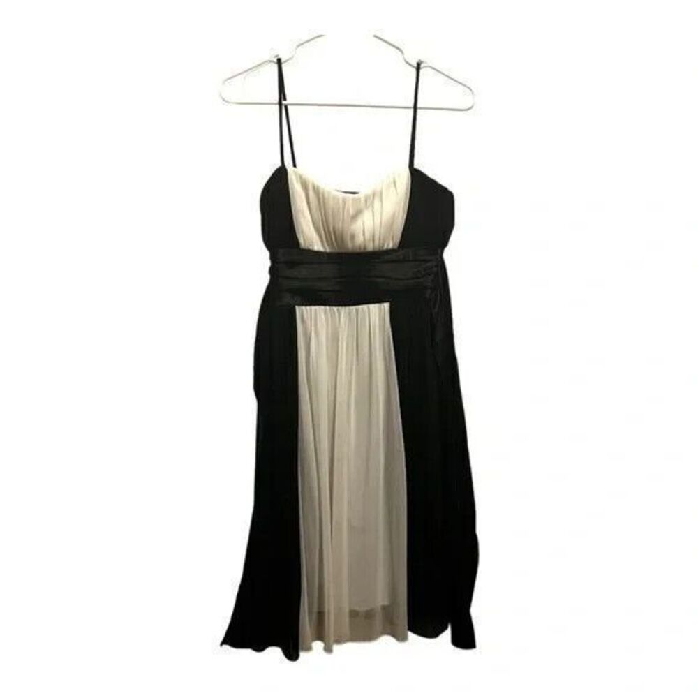 City Triangles‎ Elegant Black & White Spaghetti Strap Dress Cocktail Party M